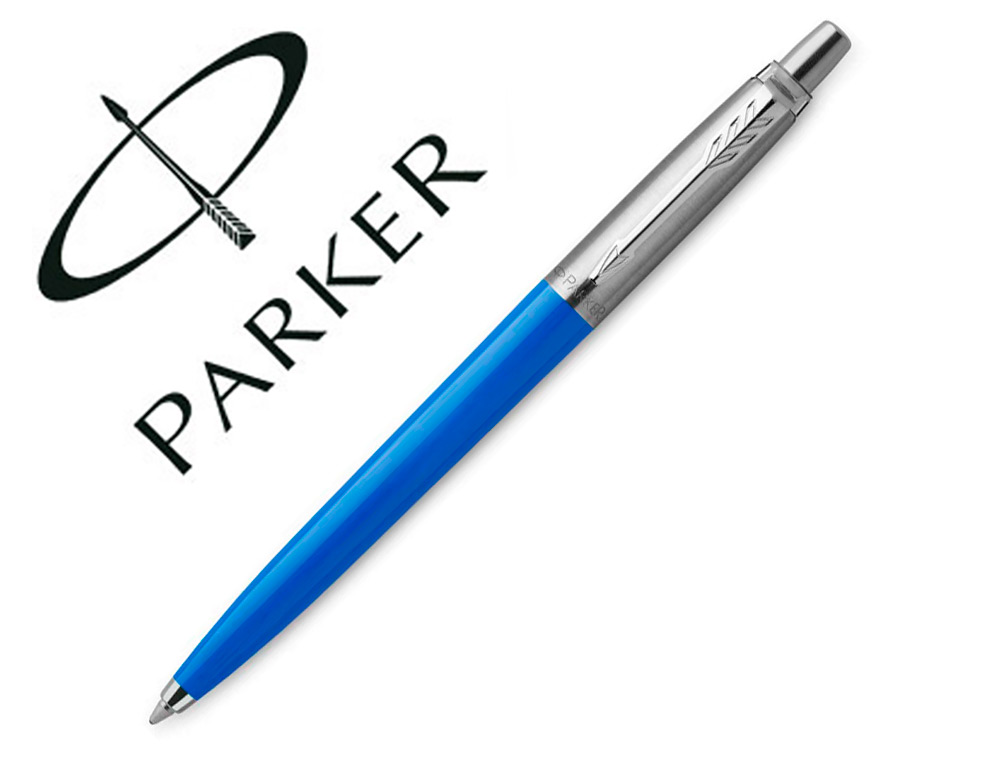 STYLO-BILLE PARKER JOTTER RETRACTABLE POINTE MOYENNE    FINITION BLEUE CLASSIQUE AVEC 1 RECHARGE QUINKFLOW ENCRE
