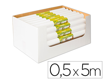 PAPIER DESSIN BLANC CANSON 90G/M2 RESISTANT AUX GOMMAGES SANS ACIDES FORMAT 0,5X5M