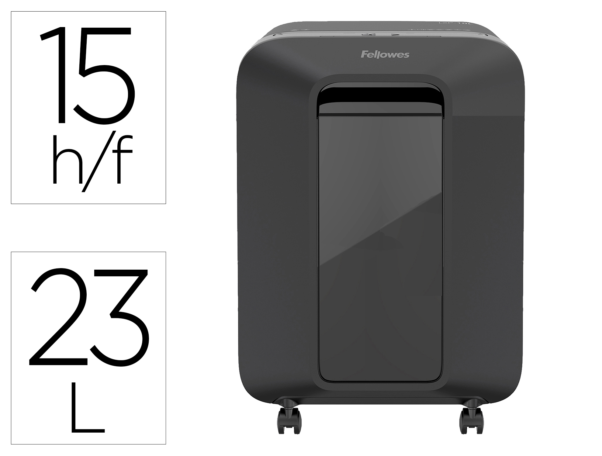 DESTRUCTEUR FELLOWES LX 201 COUPE MICRO 12F SYSTEME       INTELLIBAR 100 POURCENT       ANTIBOURRAGE SAFESENSE