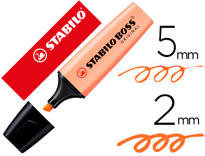 SURLIGNEUR STABILO BOSS PASTEL TRAC 2/5MM POINTE BISEAUTE ENCRE UNIVERSELLE BASE EAU RSISTANTE LUMIRE TEINTE PCHE