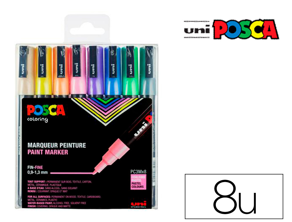 HYPERBURO HAZEBROUCK  MARQUEUR POSCA PC5M GOUACHE ENCRE INODORE TOUTES  SURFACES POINTE MOYENNE CONIQUE COULEUR OPAQUE COUVRANTE BLANC