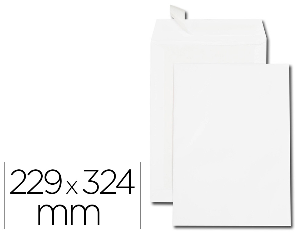 POCHETTE GPV DOS CARTON VELIN BLANC 120G C4 229X324MM BANDE PROTECTION COINS RENFORCES BOITE 100 UNITES