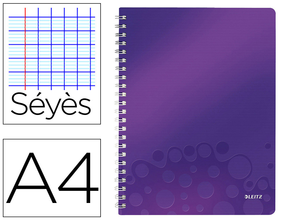 CAHIER PP S A4 160P Q PERF WOW POURPRE