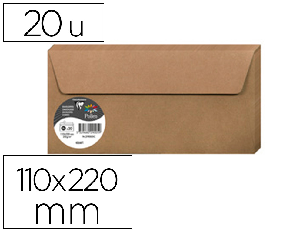 POLLEN ENVELOPPE 110X220 PAQUET DE 20 F