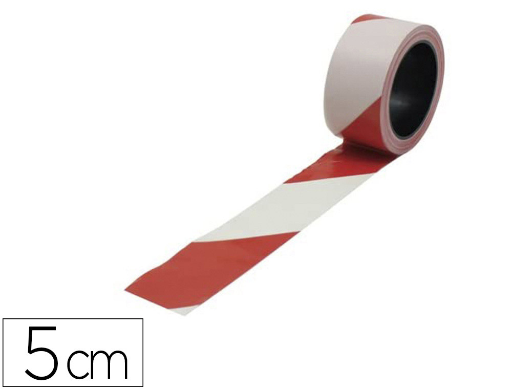 RUBAN SIGNALISATION VISO NON ADHESIF POLYPROPYLENE TRES RESISTANT REUTILISABLE 100MX5CM COLORIS ROUGE/BLANC