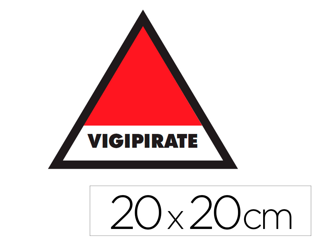 PANNEAU DE SIGNALISATION VIGIPIRATE ADHESIF            SIGNALETIQUE BIZ 20X20CM
