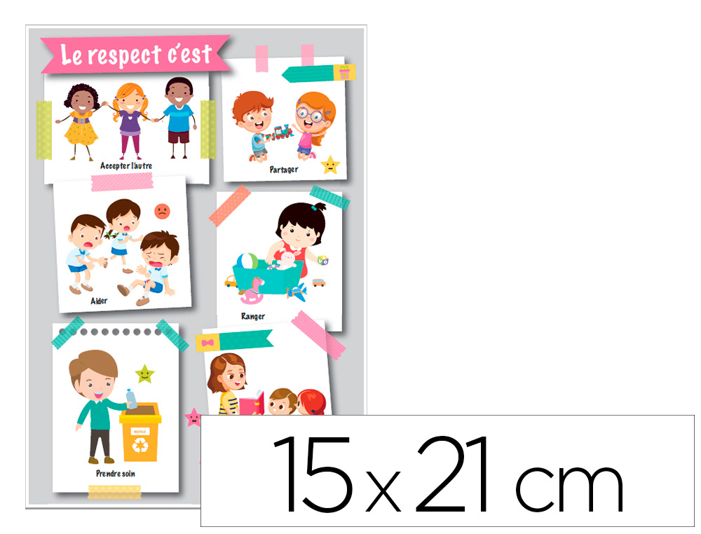 PANNEAU AFFICHAGE PVC SIGNALETIQUE BIZ LE RESPECT   C'EST 15X21CM