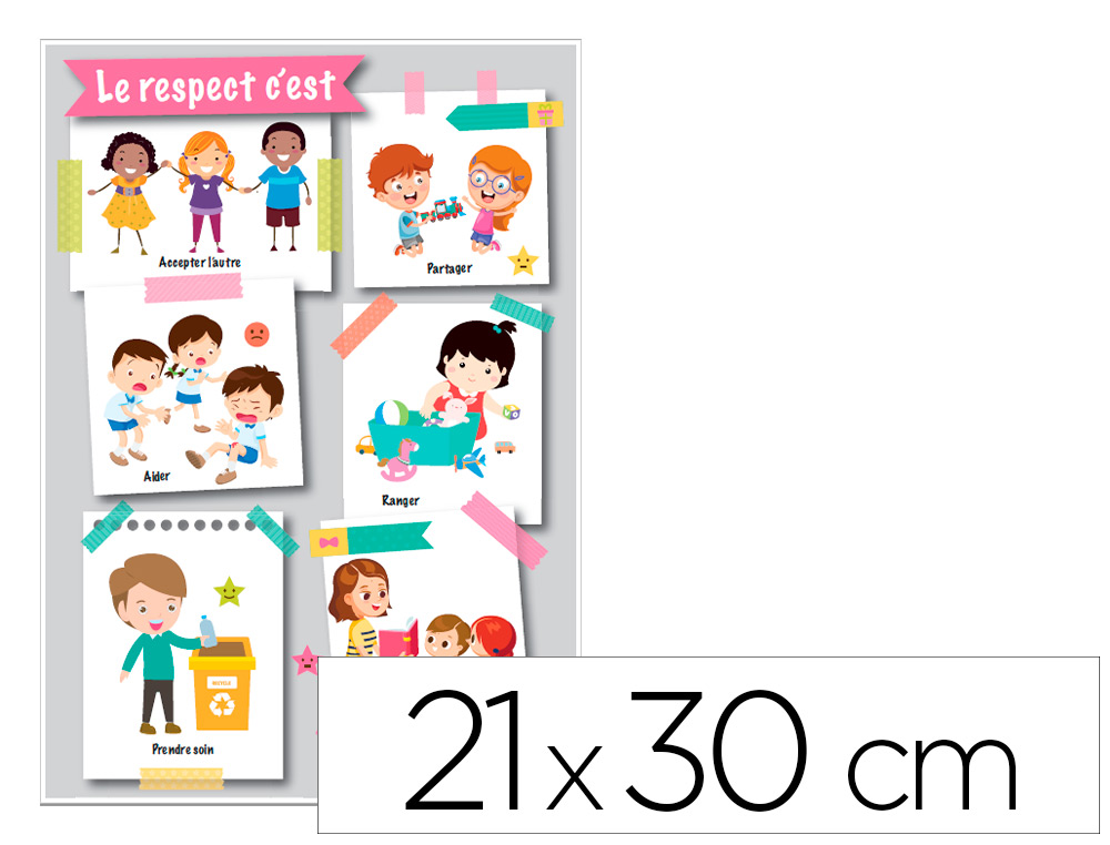 PANNEAU AFFICHAGE PVC SIGNALETIQUE BIZ LE RESPECT   C'EST 21X30CM
