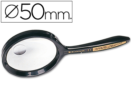 LOUPE Q-CONNECT BIFOCALE EN VERRE DIAM. 50MM POIGNEE      COURBEE COLORIS NOIR