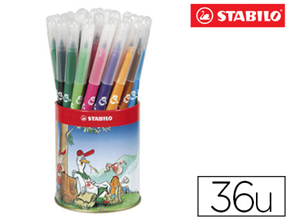FEUTRE COLORIAGE STABILO TRIO TRIANGULAIRE ENCRE SUPER LAVABLE POINTE MOYENNE POT 36 UNITS