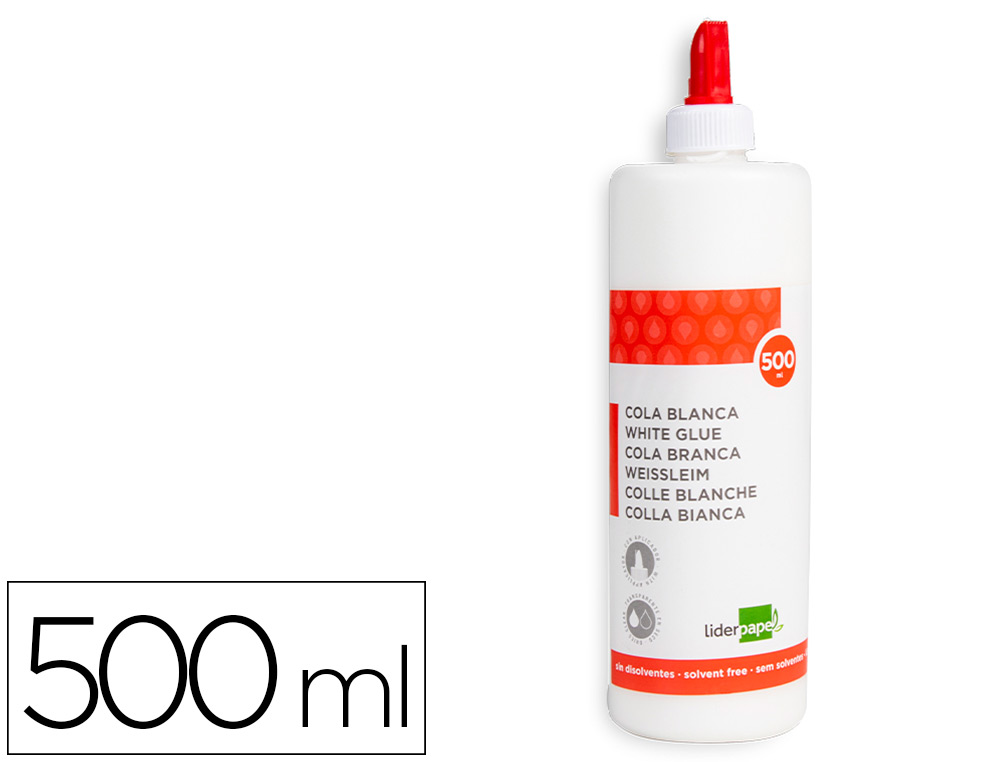 COLLE BLANCHE LIDERPAPEL LAVABLE TUBE 500ML