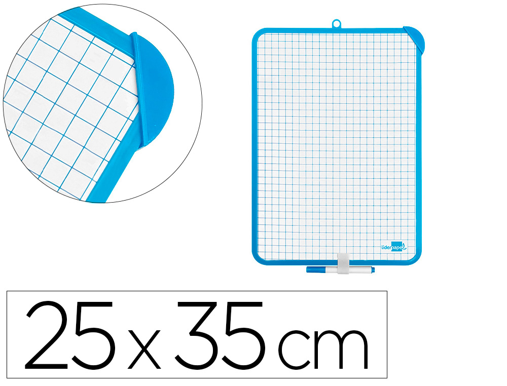 TABLEAU MINI ARDOISE DOUBLE FACE FEUTRE BROSSE IN  CLUS 2 FACES QUADRILLE/UNIE 24X33CM