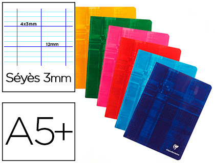 CAHIER PIQU CLAIREFONTAINE CRITURE POUR ENFANTS A5+ 17X22CM 32 PAGES 90G SYS ENFANTINE 12X12MM