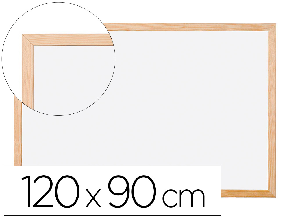 TABLEAU Q-CONNECT MLAMIN CADRE BOIS LISSE LAVABLE STABILIT MARQUEURS SPCIAUX ACCESSOIRES FIXATION MUR 120X90CM