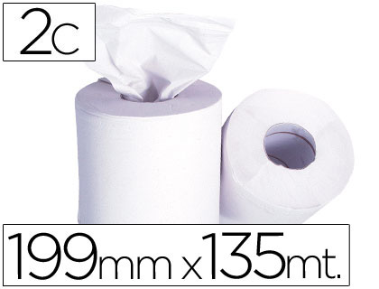 ESSUIE-MAINS Q-CONNECT 190MMX135M COLORIS BLANC ROULEAU