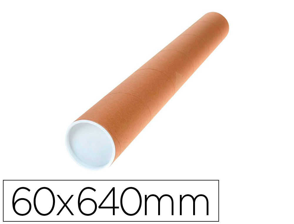 TUBE PORTE-DOCUMENTS Q-CONNECTCARTON ENCOLLE 1,8MM FORMAT A160X640MM COUVERCLE PLASTIQUE  TRES RESISTANT