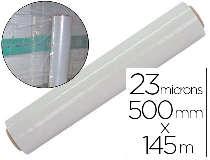 FILM TIRABLE 500MMX145M PAISSEUR 23 MICRONS BONNE ADHRENCE TRANSPARENT