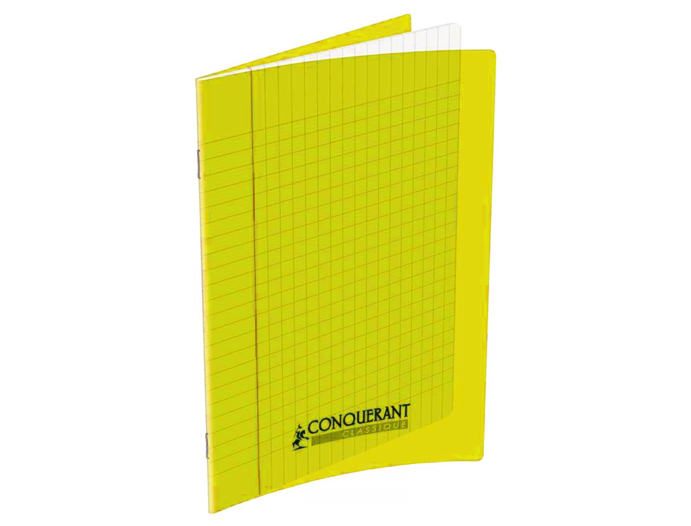 CAHIER AGRAFÉ CONQUÉRANT CLASSIQUE POLYPROPYLÈNE A4 48 PAGES 90G SÉYÈS COLORIS JAUNE
