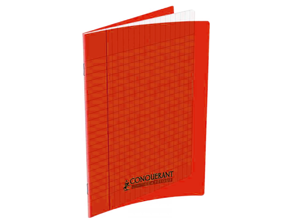 CAHIER CONQUÉRANT POLYPROPYLÈNE A4+ 24X32CM 140 PAGES 90G SÉYÈS COLORIS ROUGE