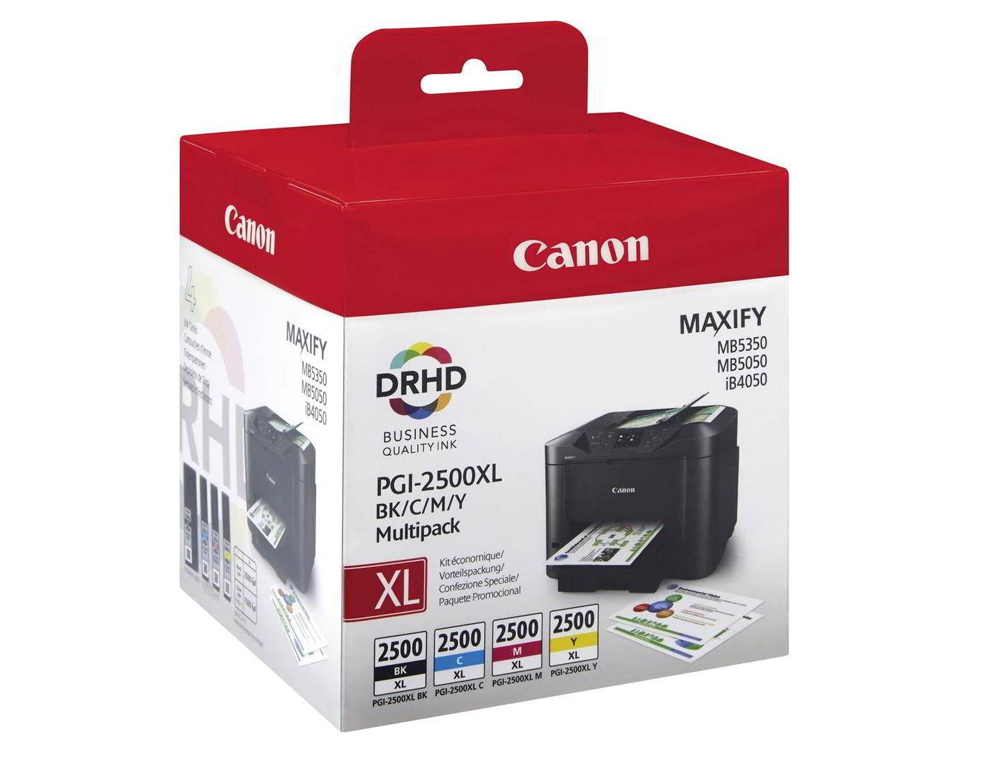 CARTOUCHE CANON PGI-2500XL PACK 4 COULEURS