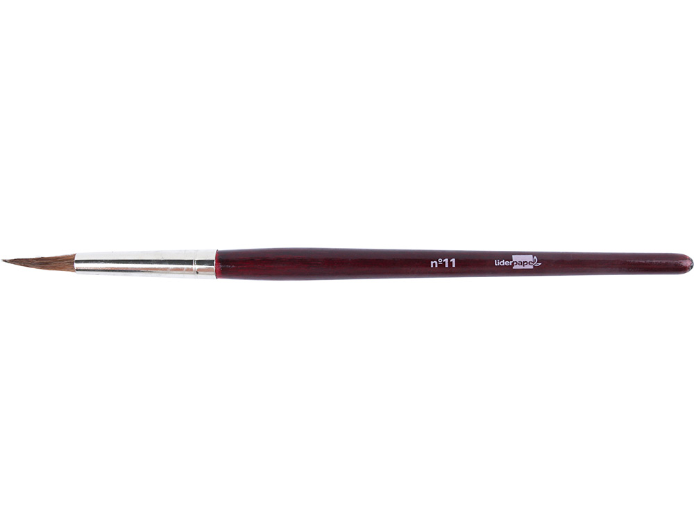 PINCEAU LIDERPAPEL BOIS VIROLE CHROMÉE AQUARELLE Nº11
