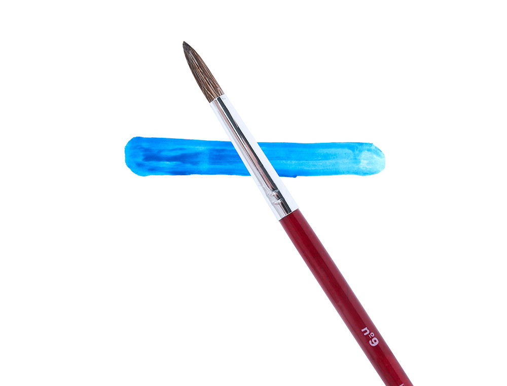 PINCEAU LIDERPAPEL BOIS VIROLE CHROMÉE AQUARELLE Nº9