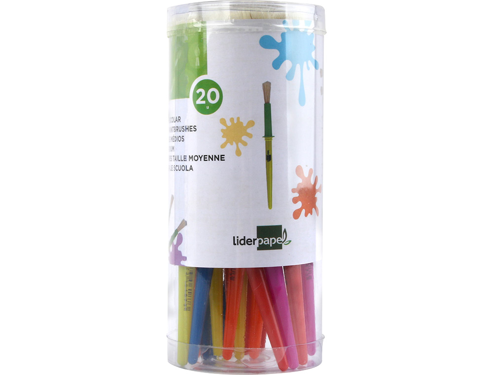 PINCEAU LIDERPAPEL VIROLE BROSSE MOYENNE PARFAIT MATERNELLE TAILLE MOYENNE