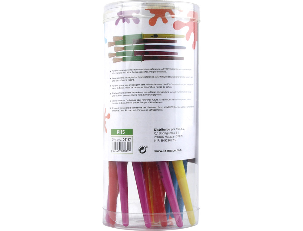 PINCEAU LIDERPAPEL VIROLE BROSSE MOYENNE PARFAIT MATERNELLE TAILLE MOYENNE