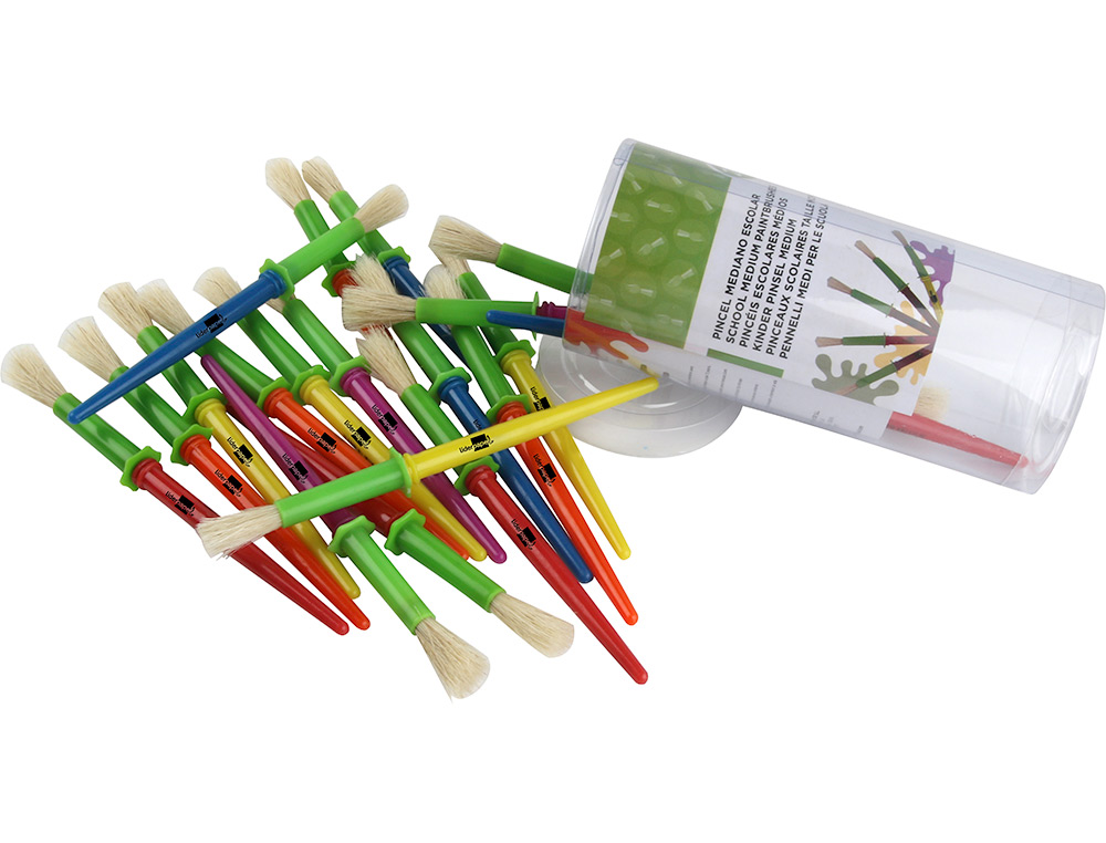 PINCEAU LIDERPAPEL VIROLE BROSSE MOYENNE PARFAIT MATERNELLE TAILLE MOYENNE