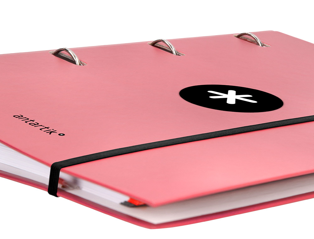 CLASSEUR ANTARTIK 4 ANNEAUX RONDS 40MM A4 CARTON REMBORDÉ FEUILLETS MOBILES Q5X5 COLORISCORAIL