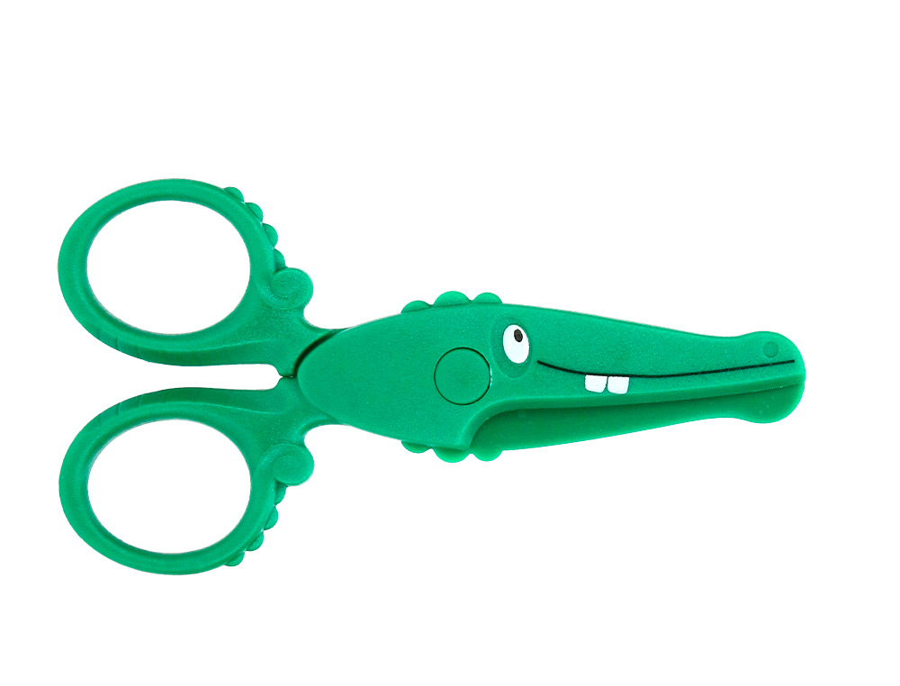 CISEAUX LIDERPAPEL 2-5ANS LAMES PLASTIQUES BOUTS RONDS NE COUPENT NI CHEVEUX NI VETEMENTS LONGUEUR 12CM