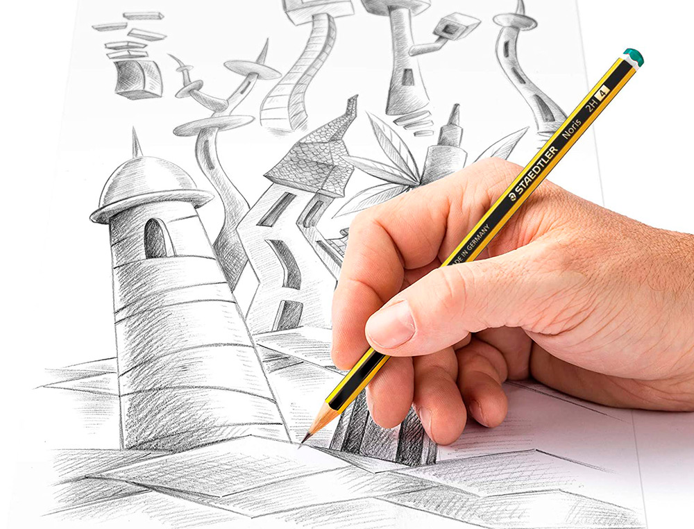 CRAYON GRAPHITE STAEDTLER NORIS 120 2H HEXAGONAL MINE 2MM TRÈS RÉSISTANTE