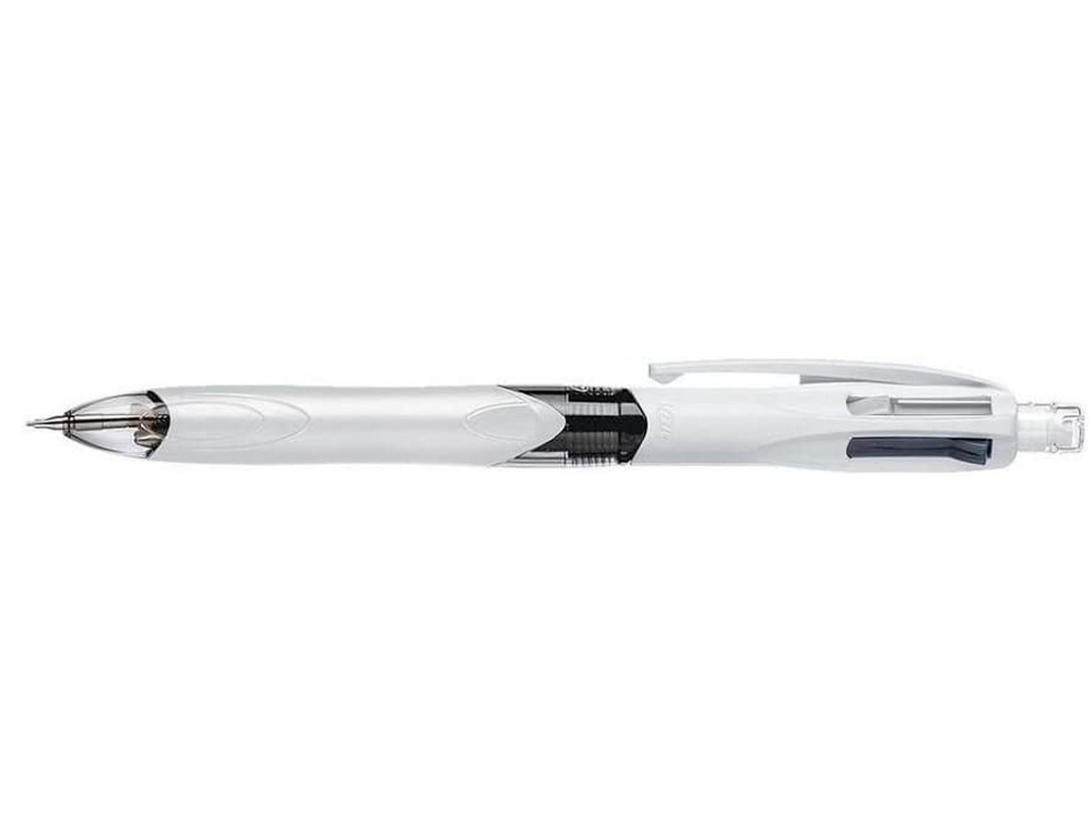 STYLO-BILLE BIC 4 COULEURS 3+1HB POINTE MOYENNE 1MM BLEU NOIR ROUGE RECHARGEABLE GRIP PORTE-MINE ET 2 MINES HB 0.7MM
