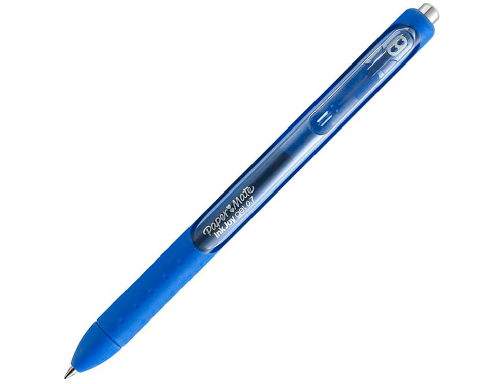 STYLO-BILLE PAPER MATE INKJOY GEL RÉTRACTABLE ÉCRITURE MOYENNE 0.7MM ENCRE DOUCE GRIP COLORIS BLEU