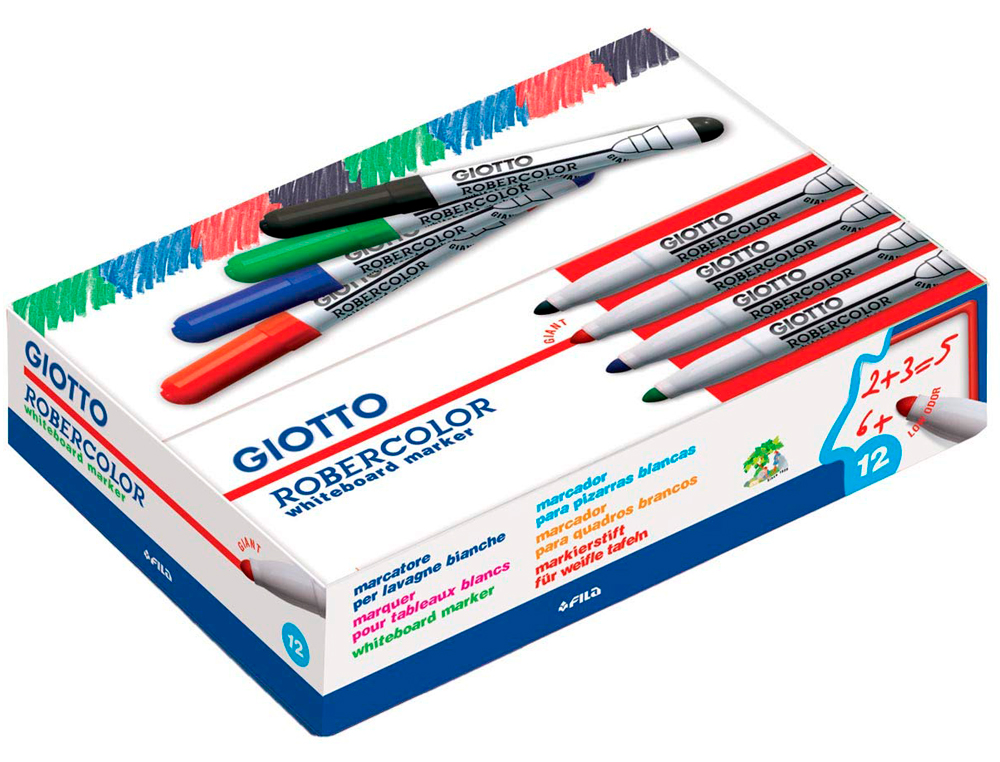 MARQUEUR GIOTTO ROBERCOLOR EFFAABLE TABLEAU BLANC POINTE MAXI OGIVE 7 MM COLORIS ROUGE