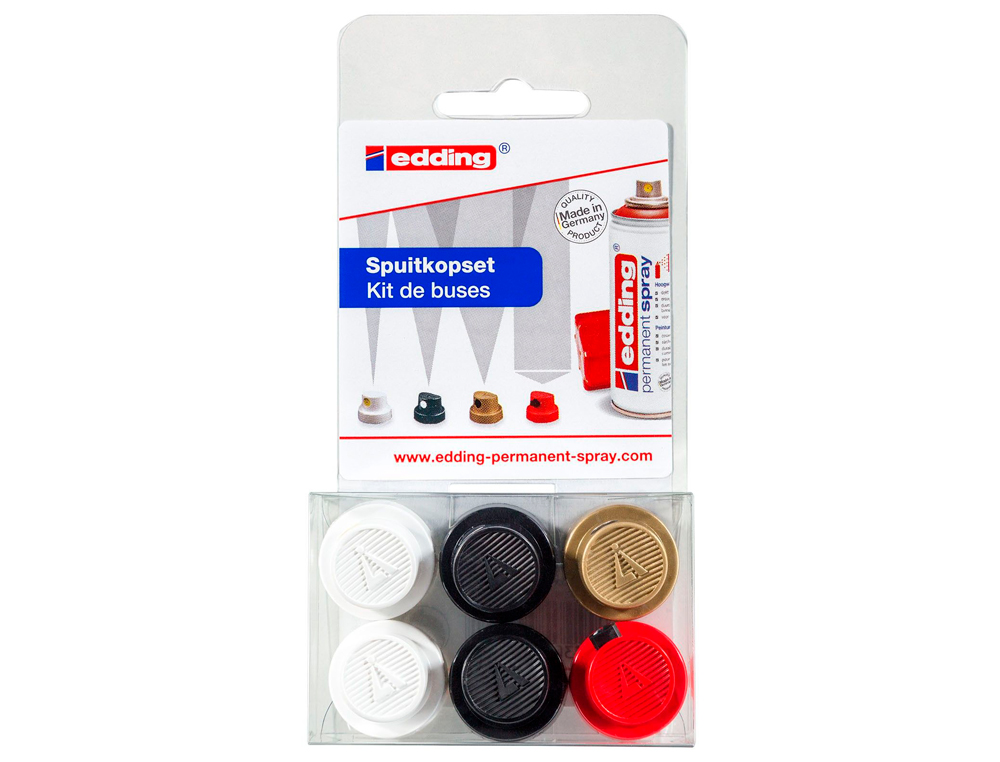 BUSE SPRAY EDDING PEINTURE 5200 INTERCHANGEABLE COLORIS ASSORTIS BLISTER 6 UNITS