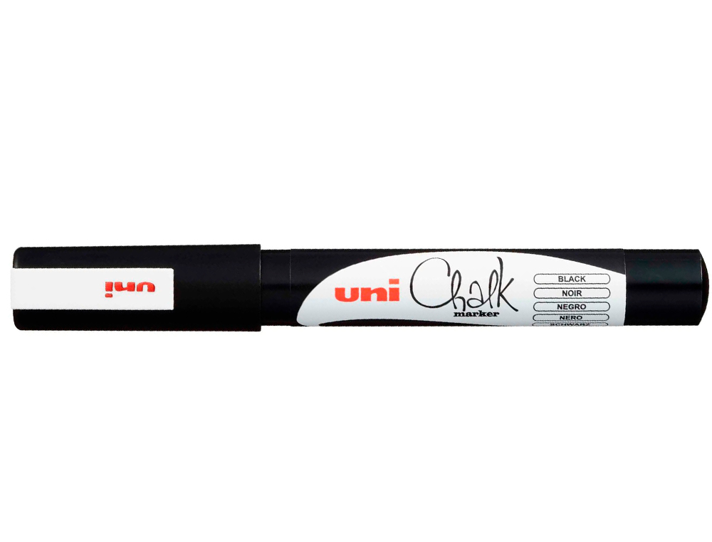 MARQUEUR UNIBALL CRAIE CHALK MARKER POINTE CONIQUE FINE 0.9/1.3MM CRAIE LIQUIDE NOIR