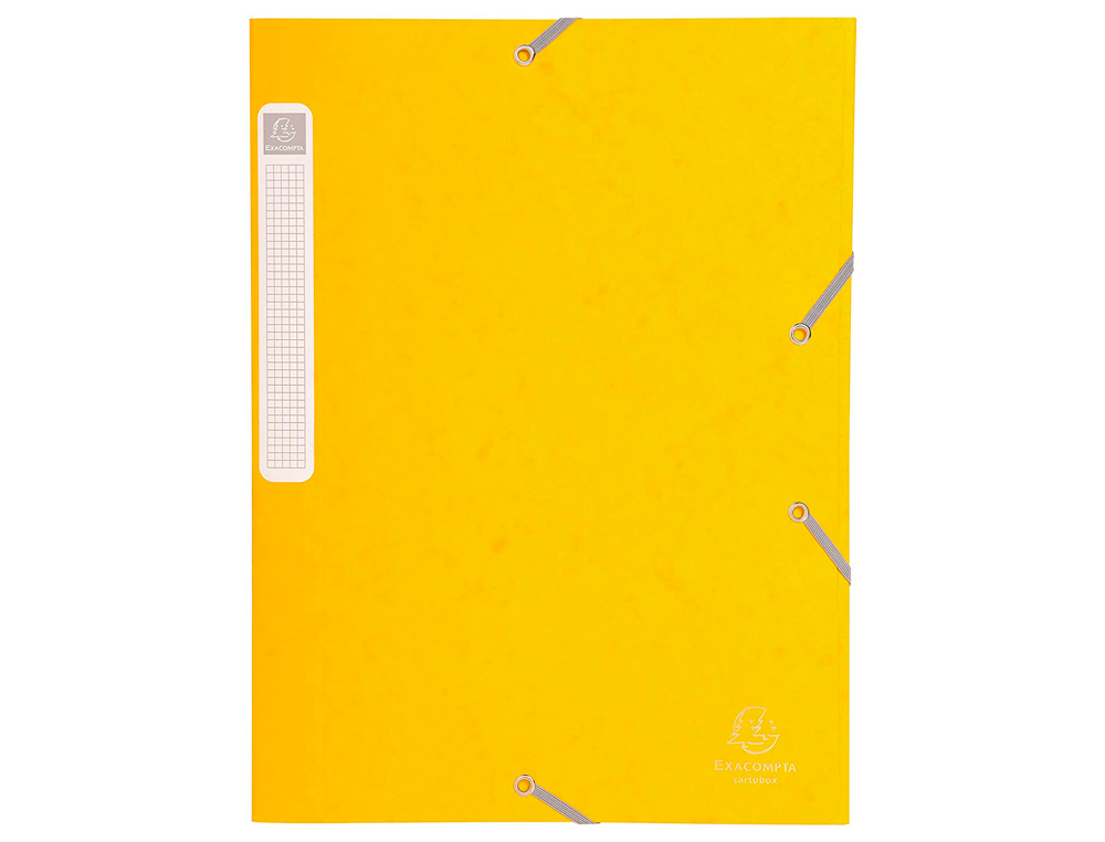 BOÎTE CLASSEMENT EXACOMPTA NATURE FUTURE CARTE LUSTRÉE 5/10E A4+ 240X320MM DOS 25MM 400G COLORIS JAUNE