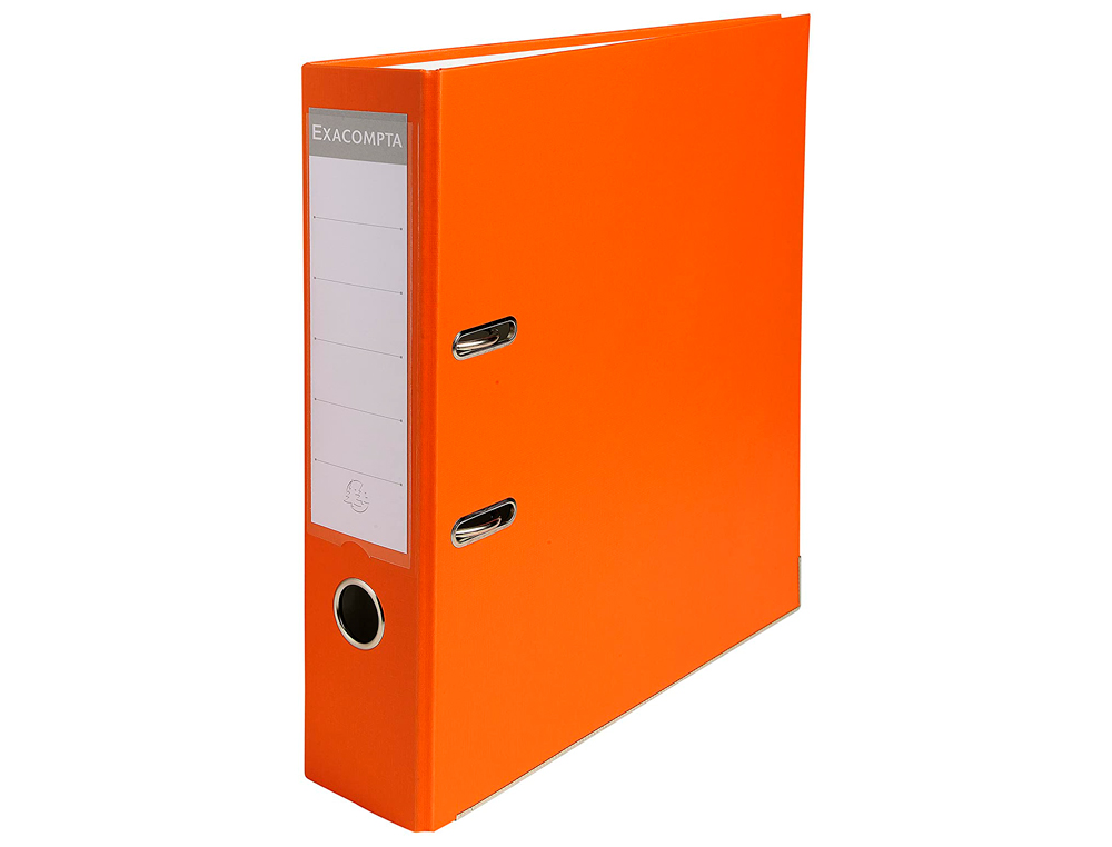 CLASSEUR LEVIER EXACOMPTA A4 POLYPROPYLÈNE 22/10E DOS 80MM COLORIS ORANGE