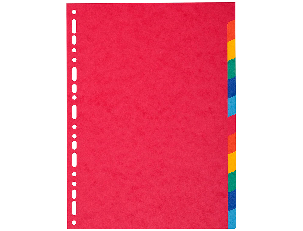 INTERCALAIRE EXACOMPTA CARTE MARBRE RECYCLE 220G 12 POSITIONS A4 COLORIS VIFS