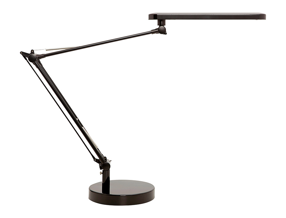 LAMPE UNILUX MAMBOLED LED DIFFUSEUR RÉPARTITION LUMIÈRE DOUBLE BRAS ARTICULÉ TÊTE ORIENTABLE COLORIS NOIR