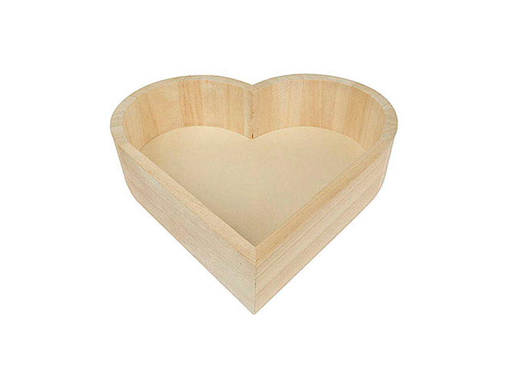 PLATEAU EN BOIS GRAINE CRATIVE 220X190X50MM FORME COEUR