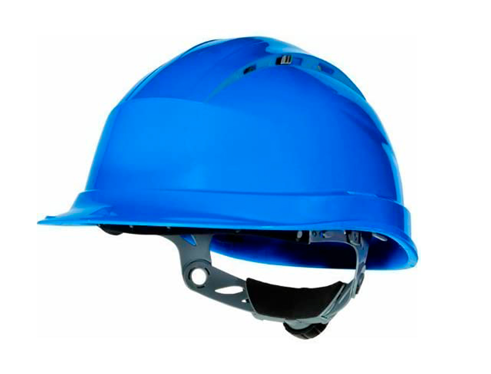 CASQUE DELTAPLUS CHANTIER VENTILÉ ANTI-UV POLYPROPYLÈNE SERRAGE ROTOR AJUSTABLE +50ºC/-30ºC COLORIS BLEU