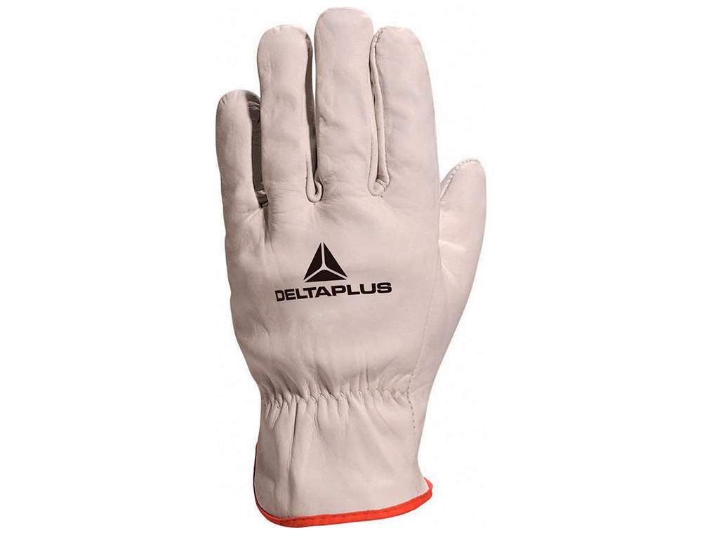 GANT TOUT FLEUR BOVIN DELTAPLUS COUPE AMÉRICAINE ÉPAISSEUR 0.90/1.10MM COLORIS GRIS LISERÉ ROUGE TAILLE 8 PAIRE