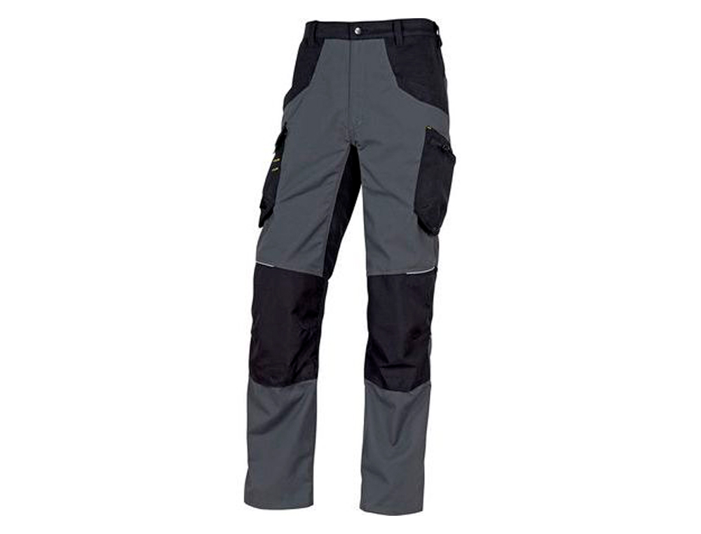 PANTALON TRAVAIL DELTAPLUS MACH SPIRIT COTON POLYESTER 270G/M2 8 POCHES COLORIS GRIS/NOIR TAILLE S