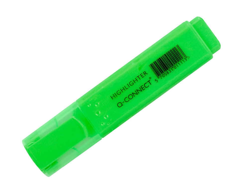 SURLIGNEUR Q-CONNECT TRAC 2/5 MM POINTE BISEAUTE COULEURS CLATANTES VERT
