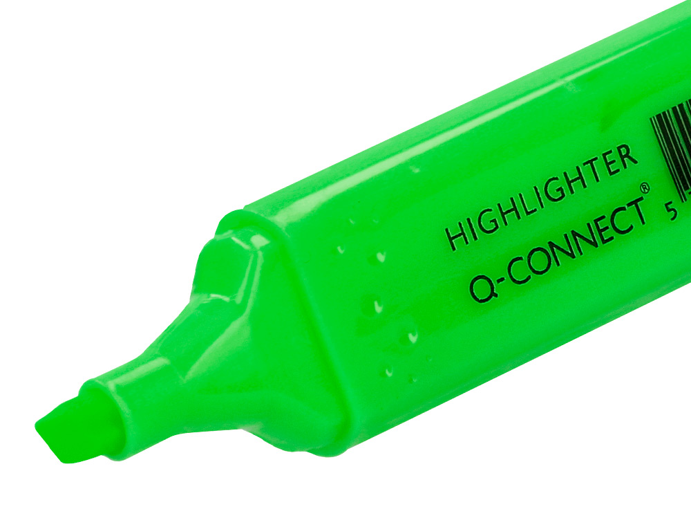 SURLIGNEUR Q-CONNECT TRAC 2/5 MM POINTE BISEAUTE COULEURS CLATANTES VERT