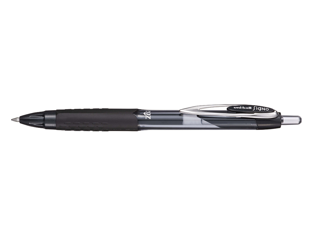 STYLO-BILLE UNIBALL SIGNO 207 ÉCRITURE MOYENNE 0.5MM RÉTRACTABLE ENCRE GEL DOUBLE BILLE SÉCHAGE IMMÉDIAT COLORIS NOIR