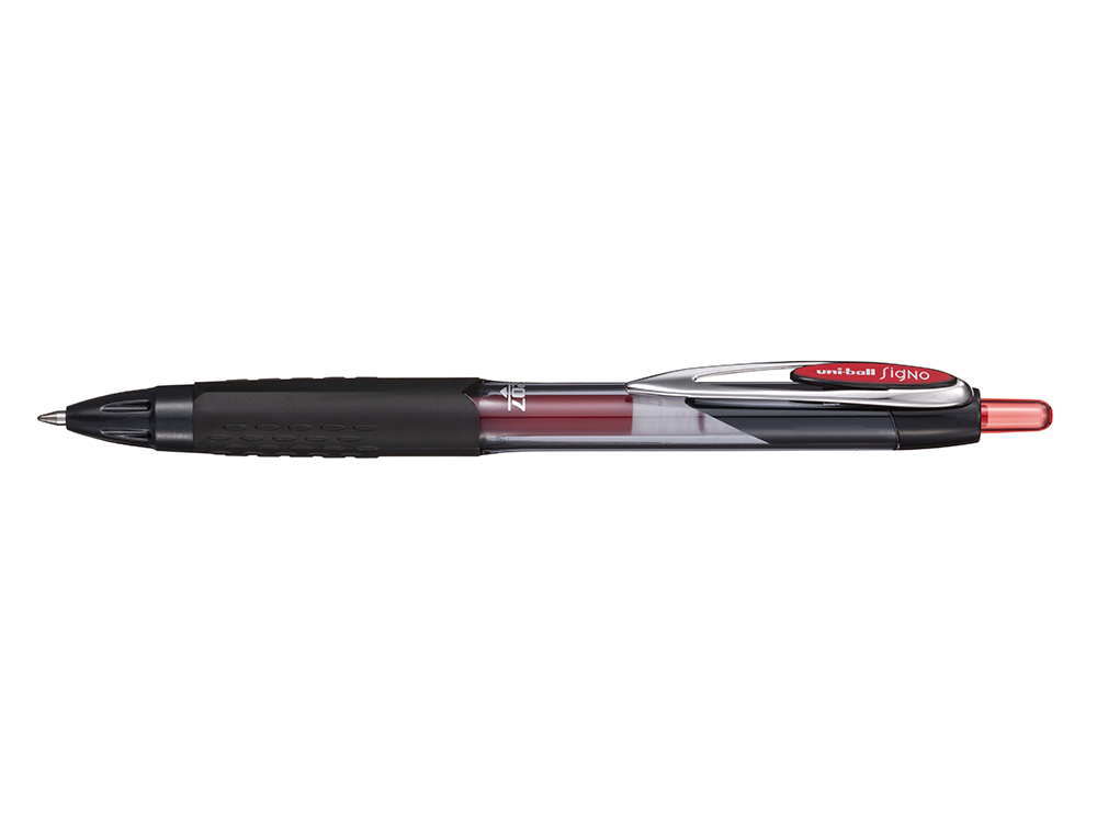 STYLO-BILLE UNIBALL SIGNO 207 CRITURE MOYENNE 0.5MM RTRACTABLE ENCRE GEL DOUBLE BILLE SCHAGE IMMDIAT COLORIS ROUGE