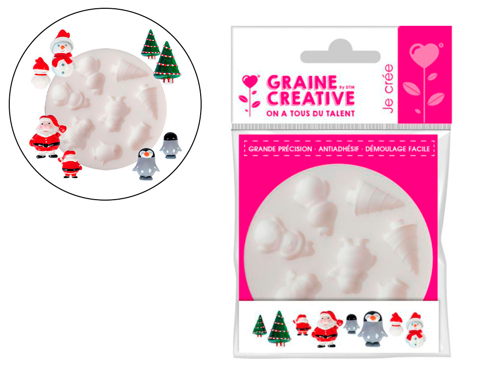 MOULE DTM MINI SILICONE DIAMTRE 70MM RALISATION MINIATURE PTE POLYMRE FOUR MODLES ASSORTIS LOT 6 UNITS